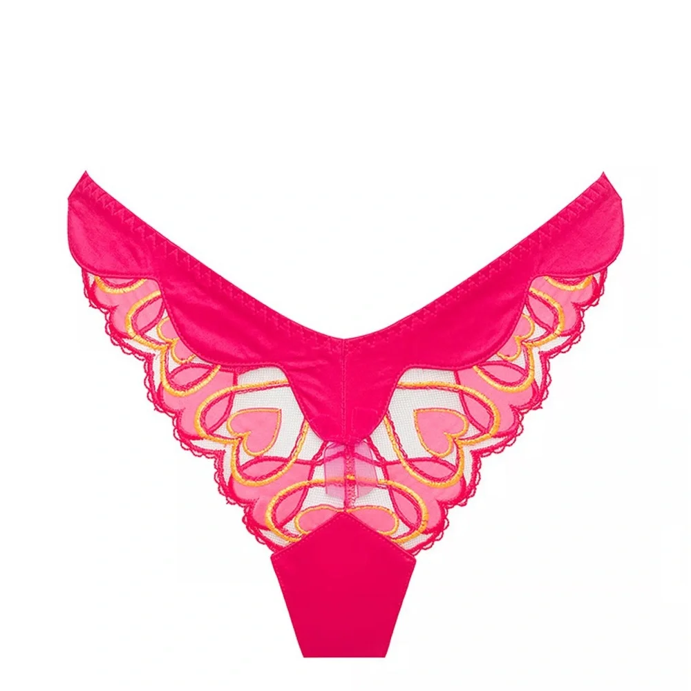 For Love & Lemons Graphic Hearts Lingerie Set XS - Picture 8 of 8